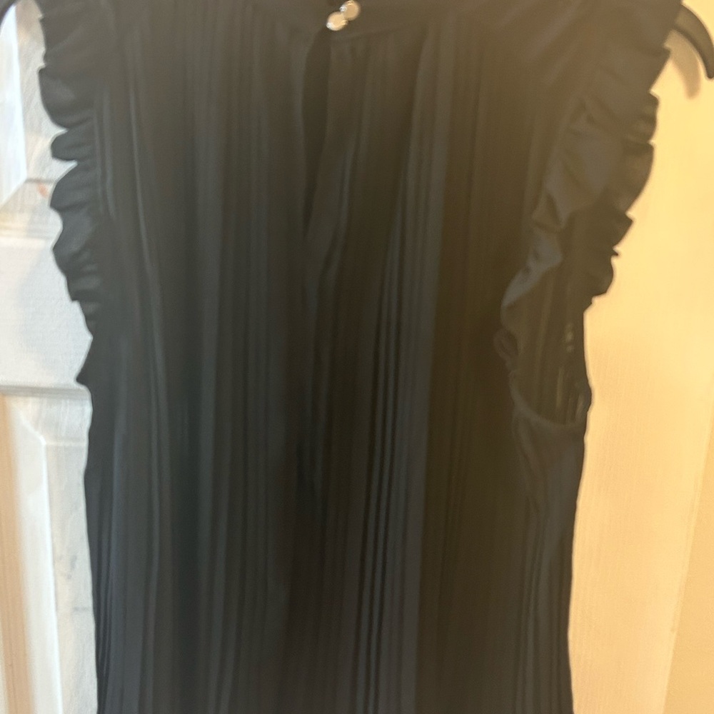 Elegant Black Ruffled Blouse